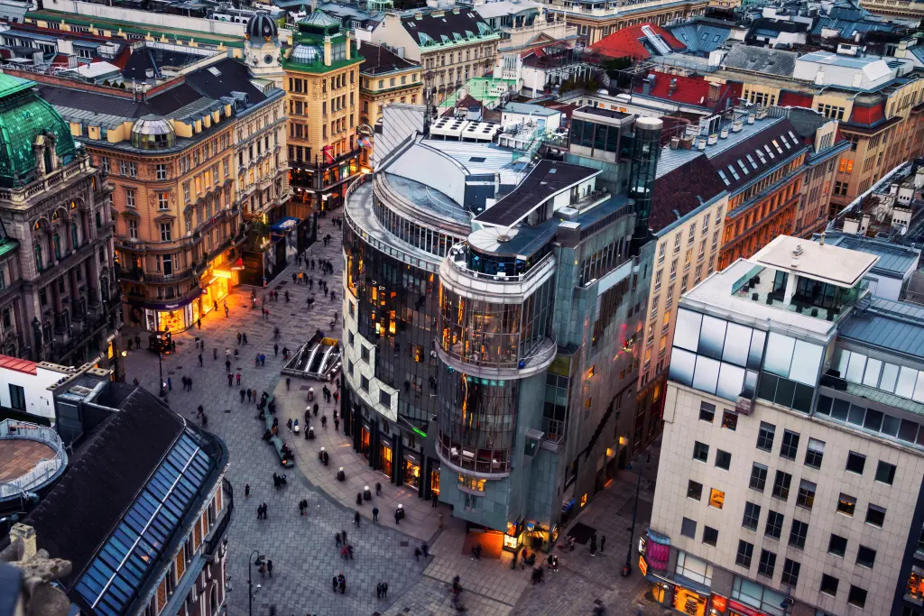 Einkaufsstraße in Wien